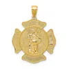 Diamond2deal 10k Yellow Gold St. Florian Protect Us Fire Dept. Pendant In Yellow