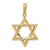 Diamond2deal 14k Yellow Gold Star Of David Pendant In Yellow