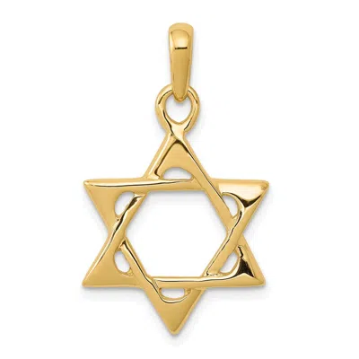 DIAMOND2DEAL 10K YELLOW GOLD STAR OF DAVID PENDANT