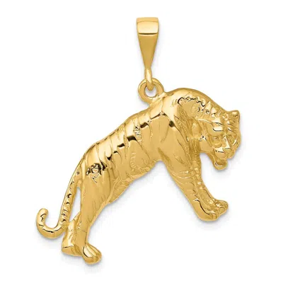 DIAMOND2DEAL 10K YELLOW GOLD TIGER CHARM