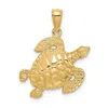 Diamond2deal 10k Yellow Gold Turtle Pendant In Yellow