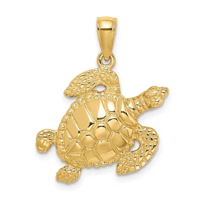 Diamond2deal 10k Yellow Gold Turtle Pendant