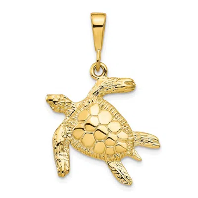 Diamond2deal 10k Yellow Gold Turtle Pendant