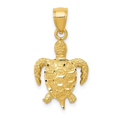 Diamond2deal 10k Yellow Gold Turtle Pendant