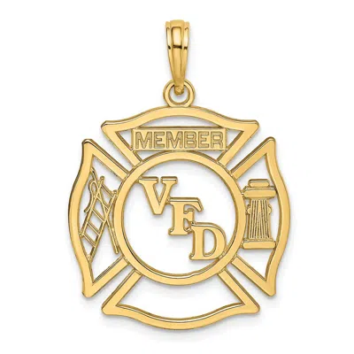 Diamond2deal 10k Yellow Gold Vfd Member Shield Charm Pendant In Burgundy