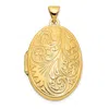 Diamond2deal 10k Yellow Gold Yellow Scroll Oval Locket Pendant In Yellow