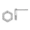Diamond2deal 1/2 Ct Lab Grown Diamond Hexagon Stud Earrings 14k Gold Vs, D-e In Yellow