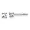 Diamond2deal 1/3 Ct Round Cut Lab Grown Diamond Stud Earrings 14k Gold Vs, G-h Color In White