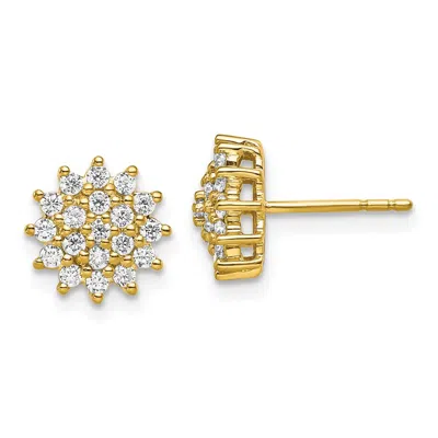 Diamond2deal 14k Gold 0.55 Ct Lab Grown Diamond Cluster Stud Earrings Vs Clarity, G-h Color In White