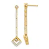 Diamond2deal 14k Gold 0.55 Ct Lab Grown Diamond Dangle Earrings Vs Clarity, G-h Color In White