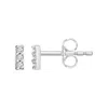 Diamond2deal 14k Gold .05ct Lab-grown Diamond Bar Stud Earrings Clarity Si, Color G-h In White