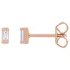 Diamond2deal 14k Gold .08ct Lab-grown Diamond Earrings Clarity Vs, Color G-h In Pink