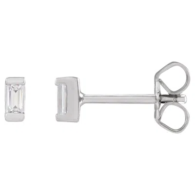 Diamond2deal 14k Gold .08ct Lab-grown Diamond Earrings Clarity Vs, Color G-h In White