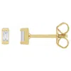 Diamond2deal 14k Gold .08ct Lab-grown Diamond Earrings Clarity Vs, Color G-h In Yellow