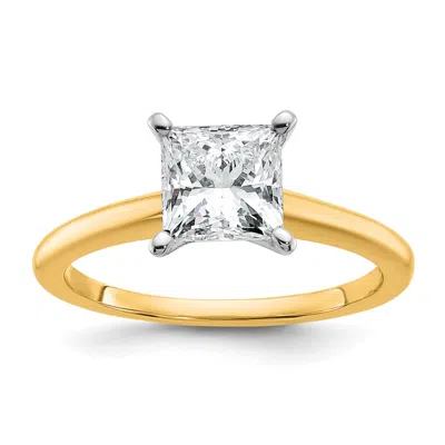 Diamond2deal 14k Gold 1 1/2 Ct Certified Lab Grown Diamond Solitare Engagement Ring In Yellow