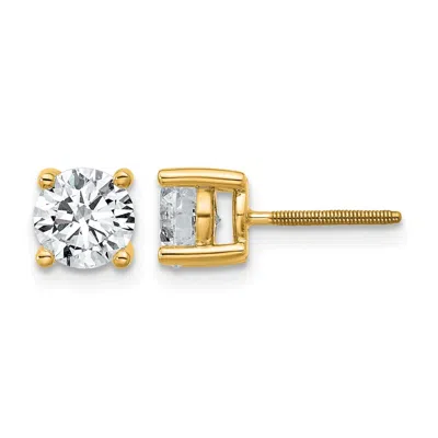 Diamond2deal 14k Gold 1 1/2 Ctw Lab Grown Diamond Stud Earrings In Pink