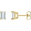 Diamond2deal 14k Gold 1 1/2ct Lab-grown Diamond Earrings Clarity Si, Color G-h In Yellow