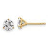 Diamond2deal 14k Gold 1 1/4 Ctw Lab Grown Diamond Stud Earrings In Yellow