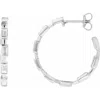 Diamond2deal 14k Gold 1 1/4ct Lab-grown Diamond Hoop Earrings Clarity Si, Color G-h In White