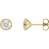 Diamond2deal 14k Gold 1 1/5ct Lab-grown Diamond Cocktail Stud Earrings Clarity Si, Color G-h In Yellow