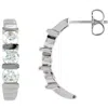 Diamond2deal 14k Gold 1 3/8ct Lab-grown Diamond Earrings Clarity Si, Color G-h In White
