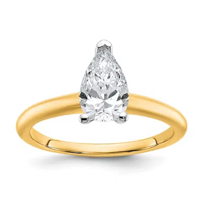 Diamond2deal 14k Gold 1 Ct Certified Lab Grown Diamond Solitare Engagement Ring In Yellow