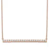 Diamond2deal 14k Gold 1 Ct Lab Grown Diamond Bar Pendant Necklace Clarity Vs, Color G-h In Pink