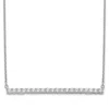 Diamond2deal 14k Gold 1 Ct Lab Grown Diamond Bar Pendant Necklace Clarity Vs, Color G-h In White