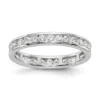 Diamond2deal 14k Gold 1 Ct Lab Grown Diamond Channel Set Eternity Band Ring In White