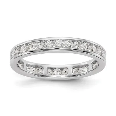 Diamond2deal 14k Gold 1 Ct Lab Grown Diamond Channel Set Eternity Band Ring In White