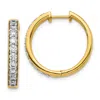 Diamond2deal 14k Gold 1 Ct Lab Grown Diamond Hinged Hoop Earrings In Yellow