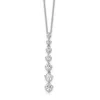 Diamond2deal 14k Gold 1 Ct Lab Grown Diamond Seven Stone Pendant Necklace 18" In White
