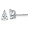 Diamond2deal 14k Gold 1 Ct Pear Lab Grown Diamond Stud Earrings Vs Clarity, G-h Color In Yellow
