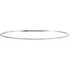 Diamond2deal 14k Gold 1 Ctw Lab-grown Diamond Stackable Bangle Bracelet 8" In White