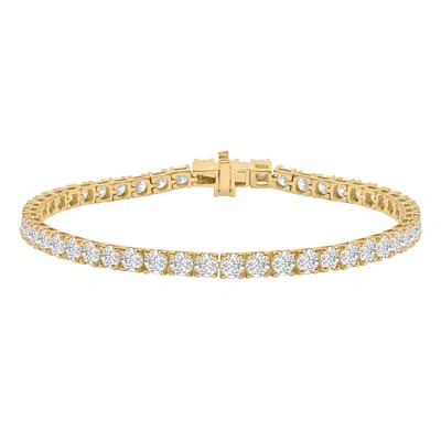 DIAMOND2DEAL 14K GOLD 1 CTW LAB-GROWN DIAMOND STRAIGHT-LINE TENNIS BRACELET 7"