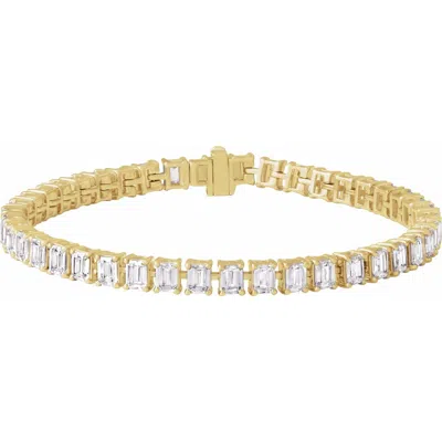 Diamond2deal 14k Gold 10 1/2 Ctw Lab-grown Diamond Line Bracelet 7" In Yellow
