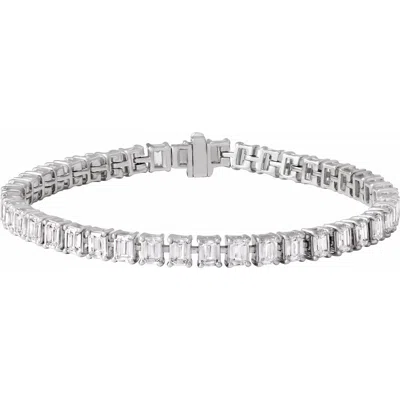Diamond2deal 14k Gold 10 1/2 Ctw Lab-grown Diamond Line Bracelet 7" In Metallic