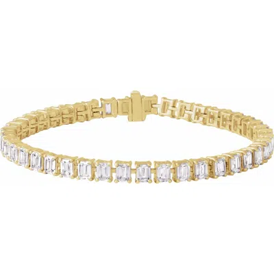 Diamond2deal 14k Gold 10 1/2 Ctw Lab-grown Diamond Line Bracelet 7" In Transparent