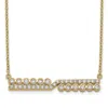 Diamond2deal 14k Gold 1/2 Ct Lab Grown Diamond Bar Pendant Necklace Clarity Vs, Color G-h In Yellow