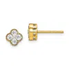 Diamond2deal 14k Gold 1/2 Ct Lab Grown Diamond Bloom Floral Stud Earrings Vs Clarity, D-e Color In White