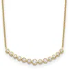 Diamond2deal 14k Gold 1/2 Ct Lab Grown Diamond Curved Bar Necklace 18" Clarity Vs, Color D-e In Yellow