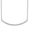 Diamond2deal 14k Gold 1/2 Ct Lab Grown Diamond Curved Bar Pendant Necklace 18" Clarity Vs, Color G-h In White