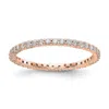 Diamond2deal 14k Gold 1/2 Ct Lab Grown Diamond Eternity Wedding Band Ring Clarity Vs, Color G-h In Pink