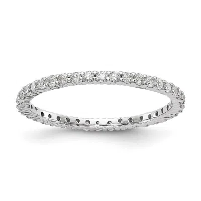 Diamond2deal 14k Gold 1/2 Ct Lab Grown Diamond Eternity Wedding Band Ring Clarity Vs, Color G-h In White