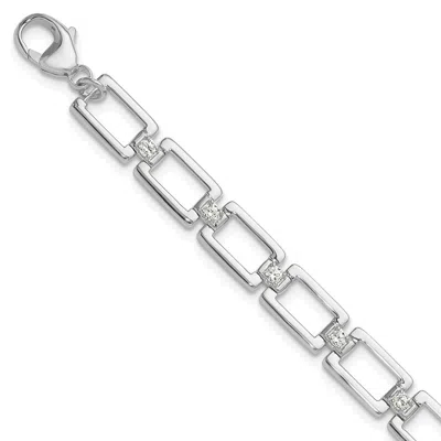 Diamond2deal 14k Gold 1/2 Ct Lab Grown Diamond Fancy Link Bracelet In White