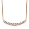 Diamond2deal 14k Gold 1/2 Ct Lab Grown Diamond Fashion Bar Pendant Necklace 18" In Pink