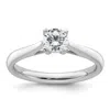 Diamond2deal 14k Gold 1/2 Ct Lab Grown Diamond Round Solitaire Engagement Ring In White