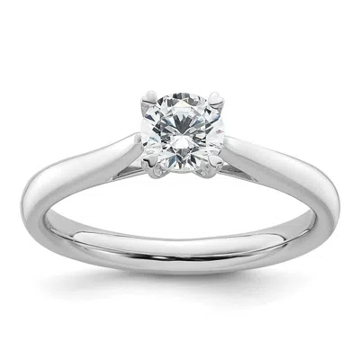 Diamond2deal 14k Gold 1/2 Ct Lab Grown Diamond Round Solitaire Engagement Ring In White