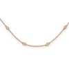 Diamond2deal 14k Gold 1/2 Ct Lab Grown Diamond Twenty Station Necklace 20" Clarity Vs, Color D-e In Pink