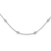 Diamond2deal 14k Gold 1/2 Ct Lab Grown Diamond Twenty Station Necklace 20" Clarity Vs, Color D-e In White